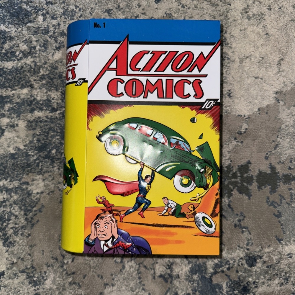 DC Action Comics Superman 90th Anniversary AMC Popcorn Bucket Tin & Lanyard Set